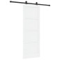 porta scorrevole vidaXL con set hardware bianco 78x211 cm legno pino porta scorrevole vidaXL con set hardware bianco 78x211 cm legno pino