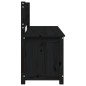 Panca Nera 110x41x76,5 cm in Legno Massello di Pino