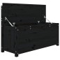 Panca Nera 110x41x76,5 cm in Legno Massello di Pino