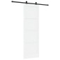 Porta scorrevole vidaXL con kit di hardware bianca 78x232 cm in legno massello di pino Porta scorrevole vidaXL con kit di hardware bianca 78x232 cm in legno massello di pino