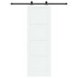 Porta scorrevole vidaXL con kit di hardware bianca 78x232 cm in legno massello di pino Porta scorrevole vidaXL con kit di hardware bianca 78x232 cm in legno massello di pino