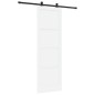 Porta scorrevole vidaXL con kit di hardware bianca 78x232 cm in legno massello di pino Porta scorrevole vidaXL con kit di hardware bianca 78x232 cm in legno massello di pino