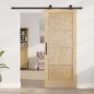 Porta scorrevole vidaXL con kit hardware 83x202 cm in legno massello di pino Porta scorrevole vidaXL con kit hardware 83x202 cm in legno massello di pino