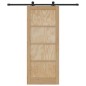 Porta scorrevole vidaXL con kit hardware 83x202 cm in legno massello di pino Porta scorrevole vidaXL con kit hardware 83x202 cm in legno massello di pino