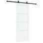vidaXL Porta Scorrevole con Set di Accessori Bianca 83x202 cm Legno Massello di Pino vidaXL Porta Scorrevole con Set di Accessori Bianca 83x202 cm Legno Massello di Pino