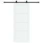 vidaXL Porta Scorrevole con Set di Accessori Bianca 83x202 cm Legno Massello di Pino vidaXL Porta Scorrevole con Set di Accessori Bianca 83x202 cm Legno Massello di Pino