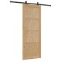 Porta scorrevole vidaXL con set di hardware 83x211 cm in legno massello di pino Porta scorrevole vidaXL con set di hardware 83x211 cm in legno massello di pino