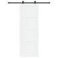 Porta scorrevole vidaXL con set di accessori bianco 83x232 cm legno massello pino
