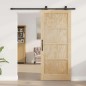 Porta scorrevole vidaXL con set di accessori 86x198,5 cm in legno massello di pino Porta scorrevole vidaXL con set di accessori 86x198,5 cm in legno massello di pino