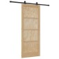 Porta Scorrevole vidaXL con Set di Ferramenta 86x211 cm Legno Massello di Pino Porta Scorrevole vidaXL con Set di Ferramenta 86x211 cm Legno Massello di Pino