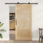 Porta scorrevole vidaXL con set hardware 93x202 cm in legno massello di pino Porta scorrevole vidaXL con set hardware 93x202 cm in legno massello di pino