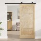 Porta scorrevole vidaXL con set hardware 93x202 cm in legno massello di pino Porta scorrevole vidaXL con set hardware 93x202 cm in legno massello di pino
