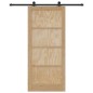 porta scorrevole vidaXL con set di hardware 93x211 cm in legno massello di pino