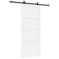 Porta scorrevole vidaXL con set di accessori bianca 93x211 cm legno massello di pino Porta scorrevole vidaXL con set di accessori bianca 93x211 cm legno massello di pino