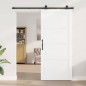 Porta scorrevole vidaXL con set di accessori bianca 93x211 cm legno massello di pino Porta scorrevole vidaXL con set di accessori bianca 93x211 cm legno massello di pino