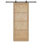 vidaXL Porta scorrevole con set di ferramenta 93x232 cm Legno massello di pino vidaXL Porta scorrevole con set di ferramenta 93x232 cm Legno massello di pino