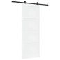Porta scorrevole vidaXL con set hardware bianco 93x232 cm legno massello di pino Porta scorrevole vidaXL con set hardware bianco 93x232 cm legno massello di pino
