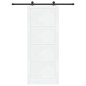 Porta scorrevole vidaXL con set hardware bianco 93x232 cm legno massello di pino Porta scorrevole vidaXL con set hardware bianco 93x232 cm legno massello di pino