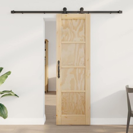 vidaXL Porta Scorrevole con Set Fissaggi 61x198,5 cm Legno Massello di Pino