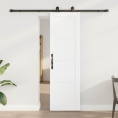 porta scorrevole vidaXL con set di accessori bianchi 61x198,5 cm in legno massello di pino
