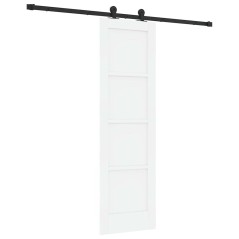 porta scorrevole vidaXL con set di accessori bianchi 61x198,5 cm in legno massello di pino