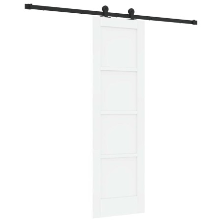 porta scorrevole vidaXL con set di accessori bianchi 61x198,5 cm in legno massello di pino