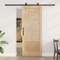 vidaXL Porta scorrevole con kit di montaggio 78x202 cm Legno massello Pino vidaXL Porta scorrevole con kit di montaggio 78x202 cm Legno massello Pino