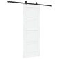 vidaXL Porta Scorrevole con Set Hardware Bianca 78x202 cm Legno Massiccio Pino vidaXL Porta Scorrevole con Set Hardware Bianca 78x202 cm Legno Massiccio Pino