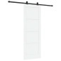 Porta scorrevole vidaXL con set di ferramenta bianca 78x211 cm in legno massello di pino Porta scorrevole vidaXL con set di ferramenta bianca 78x211 cm in legno massello di pino