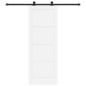 Porta scorrevole vidaXL con set di ferramenta bianca 78x211 cm in legno massello di pino Porta scorrevole vidaXL con set di ferramenta bianca 78x211 cm in legno massello di pino