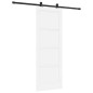 Porta scorrevole vidaXL con set di ferramenta bianca 78x211 cm in legno massello di pino Porta scorrevole vidaXL con set di ferramenta bianca 78x211 cm in legno massello di pino