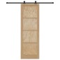 Porta scorrevole vidaXL con set di hardware 78x232 cm Legno massello di pino Porta scorrevole vidaXL con set di hardware 78x232 cm Legno massello di pino