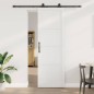 Porta scorrevole vidaXL con set di ferramenta bianca 78x232 cm in legno massello di pino Porta scorrevole vidaXL con set di ferramenta bianca 78x232 cm in legno massello di pino