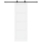 Porta scorrevole vidaXL con set di ferramenta bianca 78x232 cm in legno massello di pino Porta scorrevole vidaXL con set di ferramenta bianca 78x232 cm in legno massello di pino