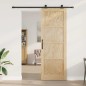 Porta scorrevole vidaXL con set hardware 83x232 cm Legno massello Pino Porta scorrevole vidaXL con set hardware 83x232 cm Legno massello Pino