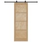 Porta scorrevole vidaXL con set hardware 83x232 cm Legno massello Pino Porta scorrevole vidaXL con set hardware 83x232 cm Legno massello Pino