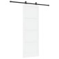 vidaXL Porta Scorrevole con Set di Ferramenta Bianca 83x232 cm in Legno Massello di Pino vidaXL Porta Scorrevole con Set di Ferramenta Bianca 83x232 cm in Legno Massello di Pino