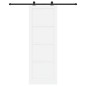 vidaXL Porta Scorrevole con Set di Ferramenta Bianca 83x232 cm in Legno Massello di Pino vidaXL Porta Scorrevole con Set di Ferramenta Bianca 83x232 cm in Legno Massello di Pino