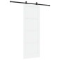 vidaXL Porta Scorrevole con Set di Ferramenta Bianca 83x232 cm in Legno Massello di Pino vidaXL Porta Scorrevole con Set di Ferramenta Bianca 83x232 cm in Legno Massello di Pino