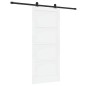 Porta scorrevole vidaXL con set di accessori bianchi 86 x 198.5 cm in legno massello di pino