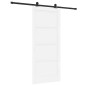 Porta scorrevole vidaXL con set di accessori bianchi 86 x 198.5 cm in legno massello di pino
