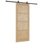 Porta scorrevole vidaXL con set hardware 86x211 cm in legno massello pino