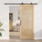 Porta scorrevole vidaXL con set hardware 86x211 cm in legno massello pino