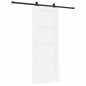 porta scorrevole vidaXL con set hardware bianco 86x211 cm legno massello pino