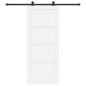 porta scorrevole vidaXL con set hardware bianco 86x211 cm legno massello pino