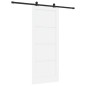 porta scorrevole vidaXL con set hardware bianco 86x211 cm legno massello pino