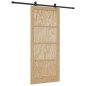 Porta Scorrevole vidaXL con Set Hardware 93x211 cm Legno Massello di Pino Porta Scorrevole vidaXL con Set Hardware 93x211 cm Legno Massello di Pino