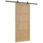 Porta Scorrevole vidaXL con Set Hardware 93x211 cm Legno Massello di Pino Porta Scorrevole vidaXL con Set Hardware 93x211 cm Legno Massello di Pino