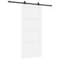 Porta scorrevole vidaXL con set di accessori Bianca 93x211 cm Legno massello di pino Porta scorrevole vidaXL con set di accessori Bianca 93x211 cm Legno massello di pino