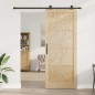 Porta scorrevole vidaXL con set hardware 93x232 cm legno massello pino
